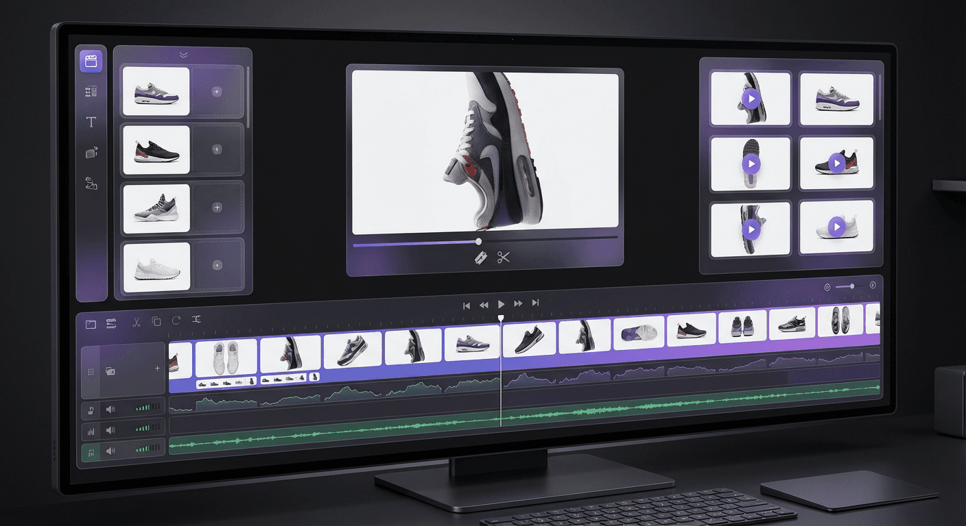 AI Content Agent creating branded social media posts, email copy, and video content